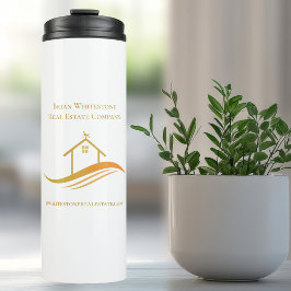 Real Anwesen Company Gold Logo Personalisiert Real Thermosbecher