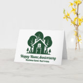 Real Anwesen Company Green Forest House Marketing Karte (Gelbe Blume)