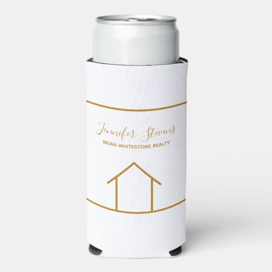 Real Anwesen Company Marketing Chic Custom Realtor Selters Dosenkühler (Seltzer Vorderseite)