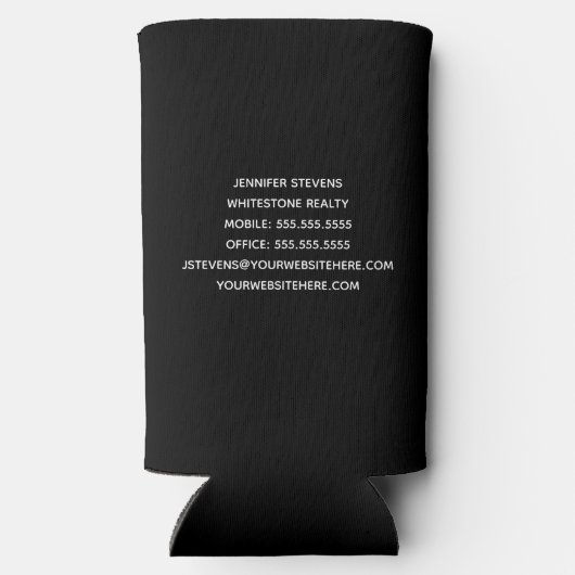Real Anwesen Company Marketing Custom Realtor Blac Selters Dosenkühler (Rückseite)