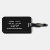 Real Anwesen Company Moderne Black Custom Realtor Gepäckanhänger (Rückseite horizontal)