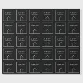 Real Anwesen Company Moderne, Schwarz-weiße Geschenkpapier (Flach)