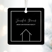 Real Anwesen Company Moderne Schwarze Weihnachtsze Ornament Aus Metall