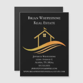 Real Anwesen Company Modernes Business Card Magnet (Vorne/Hinten)