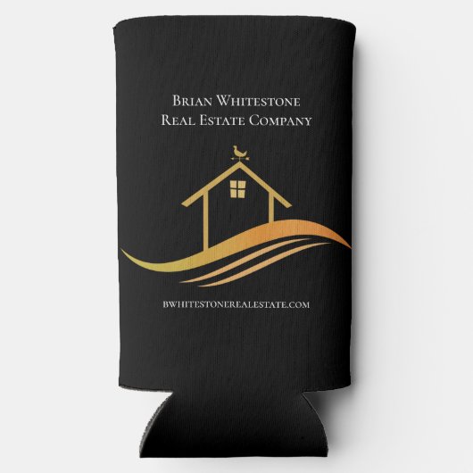 Real Anwesen Company Open House Custom Marketing Selters Dosenkühler (Rückseite)