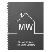 Real Anwesen Company Personalisiert Gray Realtor Notizblock (Vorderseite)