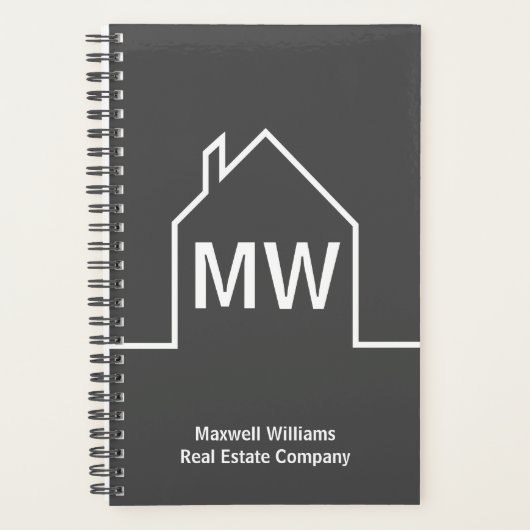 Real Anwesen Company Personalisiert Gray Realtor Planer (Vorderseite)