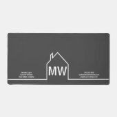 Real Anwesen Company Personalisiert Gray Realtor Schreibtischunterlage (Vorderseite)
