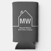 Real Anwesen Company Personalisiert Gray Realtor Selters Dosenkühler (Rückseite)