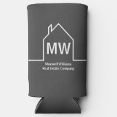 Real Anwesen Company Personalisiert Gray Realtor Selters Dosenkühler (Vorderseite)