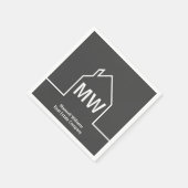 Real Anwesen Company Personalisiert Gray Realtor Serviette (Ecke)