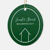 Real Anwesen Company Personalisiert Green Christma Keramik Ornament (Links)