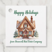 Real Anwesen Company Personalisiert Holiday Party Geschenkanhänger (Vorderseite)