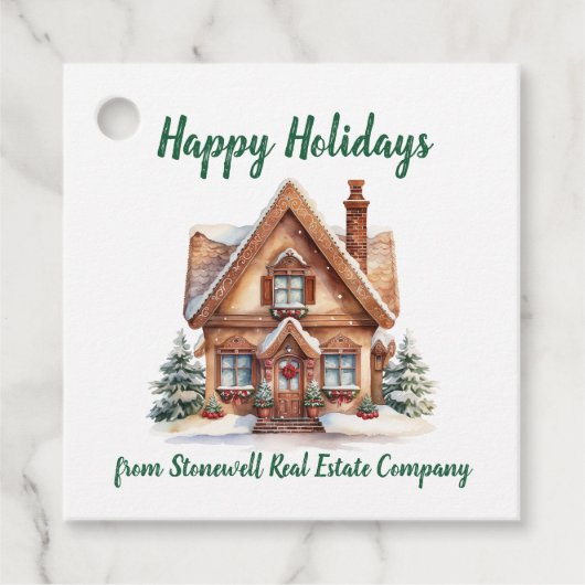 Real Anwesen Company Personalisiert Holiday Party Geschenkanhänger (Vorderseite)