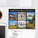 Real Anwesen Company Sold House Foto Marketing Postkarte<br><div class="desc">Zeigen Sie Ihre verkauften Einträge auf dieser schicken, schwarzen Marketing-Postkarte und senden Sie sie an potenzielle Kunden in Ihrer Nähe. Passen Sie Ihren Firmennamen und Ihre Kontaktdaten auf der Rückseite Ihres Anwesen an. Zeichn neuen Kunden, indem du Zuhause-Fotos von den Häusern zeigst, die du dieses Jahr als Händler verkauft hast,...</div>