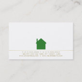 Real Anwesen Consultant Modernes Design Luxe Visitenkarte (Rückseite)