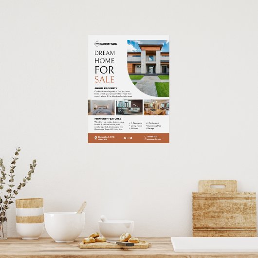 Real Anwesen Custom Poster (Küche)