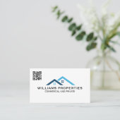 Real Anwesen | Dachlogo | QR-Code Visitenkarte (Stehend Vorderseite)