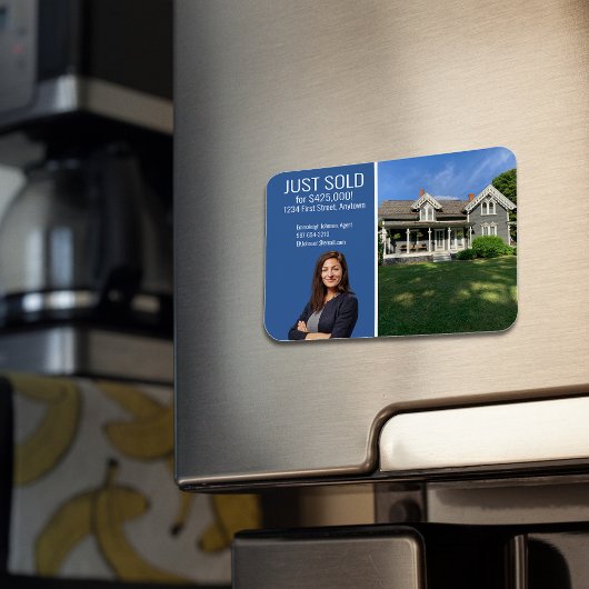 Real Anwesen Direct Mail Modern Blue Magnet