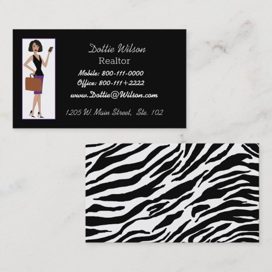 Real Anwesen Diva Business Card Visitenkarte (Vorne/Hinten)