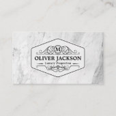 Real Anwesen | Extravagante Elemente | Marmor Visitenkarte (Vorderseite)