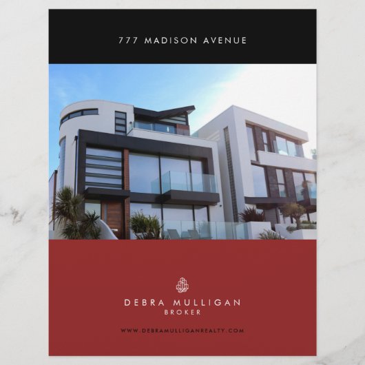 Real Anwesen Feature Sheet Eleganter benutzerdefin (Vorderseite)