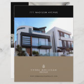 Real Anwesen Feature Sheet Eleganter benutzerdefin (Vorne/Hinten)