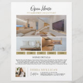 Real Anwesen Feature Sheet Eleganter benutzerdefin Flyer (Hinten)