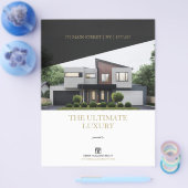 Real Anwesen Feature Sheet Eleganter benutzerdefin Flyer (Einzeln)