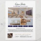 Real Anwesen Feature Sheet Eleganter benutzerdefin Flyer (Hinten)