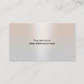 Real Anwesen Finanzberater Silver Foto Visitenkarte (Rückseite)