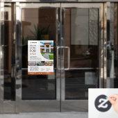 Real Anwesen for Sale Editable Window Cloning Fensteraufkleber (Büro Tür)