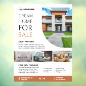 Real Anwesen for Sale Editable Window Cloning Fensteraufkleber (Blatt 3)