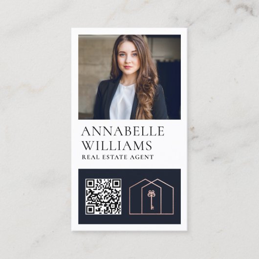 Real Anwesen Foto Beruflich Elegante Visitenkarte (Vorderseite)
