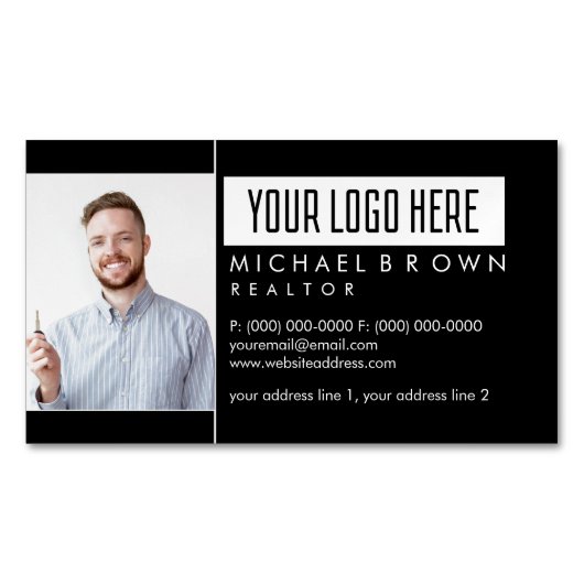 Real Anwesen Foto Magnetische Visitenkarte (Vorderseite)