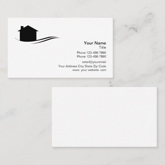 Real-Anwesen für berufliche Logos Visitenkarte (Vorne/Hinten)