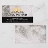 Real Anwesen Gebäude | Marmorplatte Visitenkarte (Vorne/Hinten)