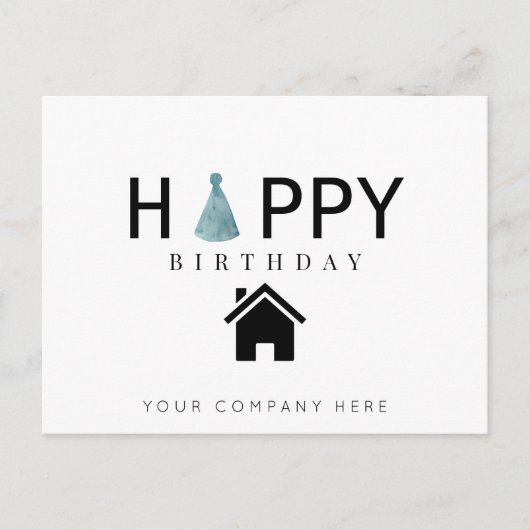 Real Anwesen Geburtstag Happy Birthday Postkarte (Vorderseite)