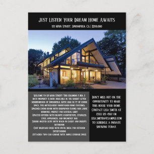 Real Anwesen gerade aufgeführt Postkarte