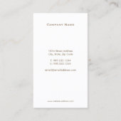 Real Anwesen Gold Key Business Card Visitenkarte (Rückseite)