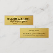 Real Anwesen Gold Key Gebäude Logo Mini Visitenkarte (Vorne/Hinten)