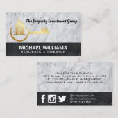 Real Anwesen Gold Key | Realtor Visitenkarte (Vorne/Hinten)