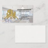 Real-Anwesen-Gold-Logo | Moderne Küche Visitenkarte (Vorne/Hinten)