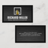 Real Anwesen Gold Silber Logo Visitenkarte (Vorne/Hinten)