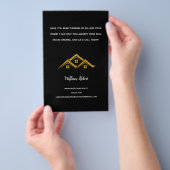 Real Anwesen Golden House Logo Modern Realtor Flyer (Handgriff)