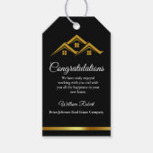 Real Anwesen Golden House Logo Modern Realtor Geschenkanhänger (Vorderseite)