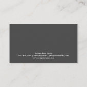 Real Anwesen | Goldene Luxus-Eigenschaften Visitenkarte (Rückseite)