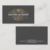 Real Anwesen | Goldene Luxus-Eigenschaften Visitenkarte (Vorne/Hinten)