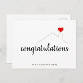 Real Anwesen Gratulationen Neue Zuhause Postkarte (Vorne/Hinten)