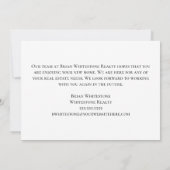 Real Anwesen Happy Zuhause Anniversary Chic Black Karte (Rückseite)